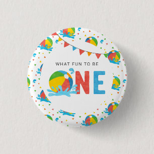 Schwimmbad Party Geburtstagsdekoration Supplies Button