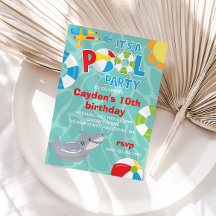 Schwimmbad Party Hai Schwimmbad Sommerjunge Geburt