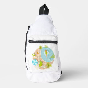 Schwimmbad Party Mädchen in Bikini Sommerstrand Crossbody Bag