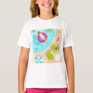 Schwimmbad Party Mädchen in Bikini Sommerstrand T-Shirt