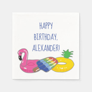 Schwimmbad Party Personalisiert Schwimmbad Flores Serviette