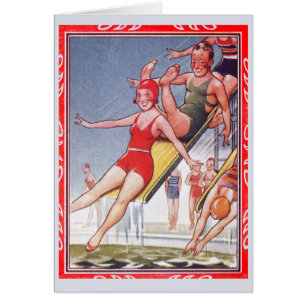 Schwimmbad Party Vintag Schwimmbad Sommer