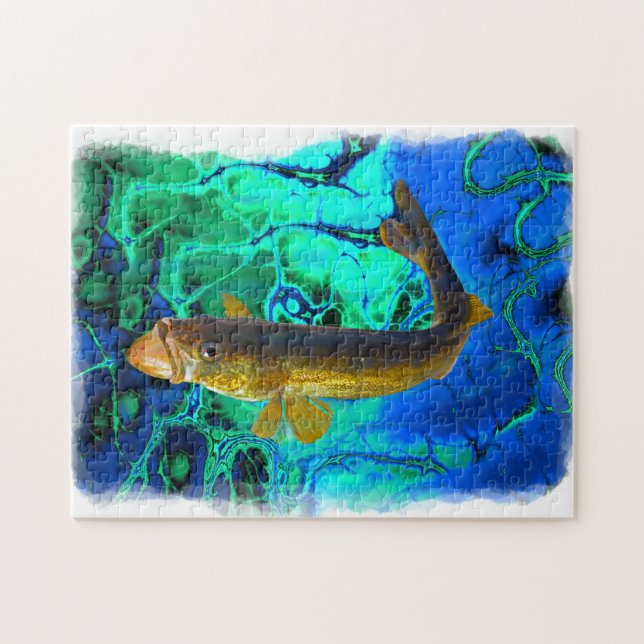 Schwimmbad, Pickerel Fish Art Puzzle (Horizontal)