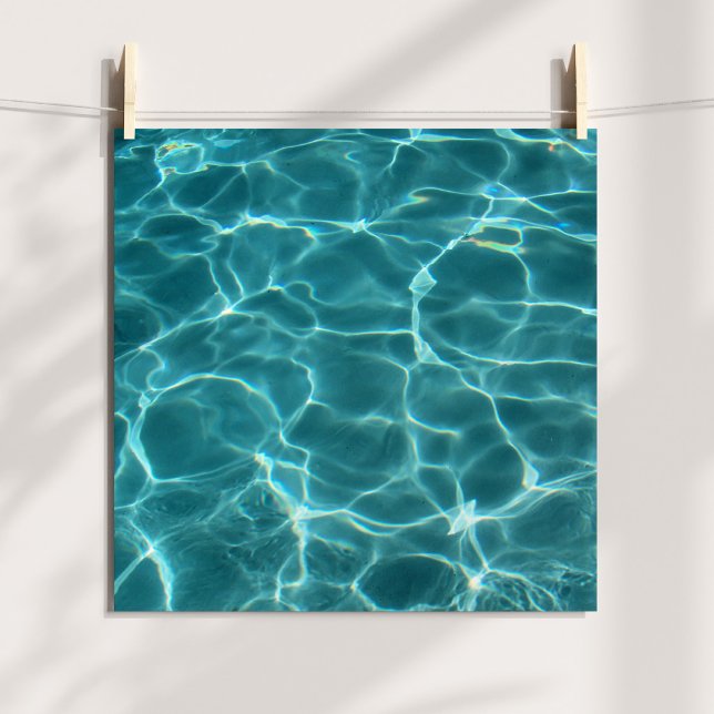Schwimmbad Poster (Aqua Green Swimming Pool Water Photo Poster)