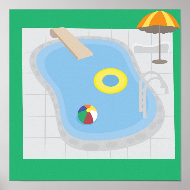 Schwimmbad Poster (Vorne)