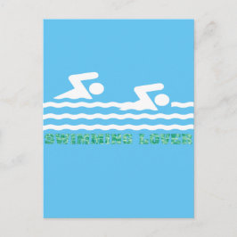 Schwimmbad Postkarte