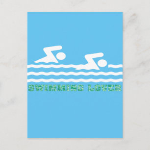 Schwimmbad Postkarte