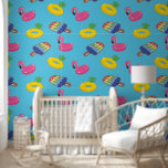 Schwimmbad schwimmt Gemusterter Blau- und Rosa Som Tapete<br><div class="desc">Dekorieren Sie Ihr Poolhaus oder fügen Sie Ihrem nächsten Kunsthandwerksprojekt eine sommerliche Touch mit dieser gemusterten Schale und einem Stock Tapete hinzu. Meine Illustrationen eines Sortiments aufblasbarer Schwimmbecken-Schwimmer in hellen Sommerfarben sind Set vor einem hellen,  blau-grün.</div>