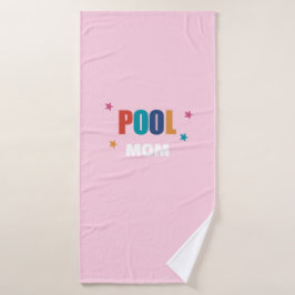 Schwimmbad Sommertypografie rosa Mama Handtuch Badehandtuch