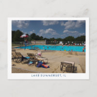 Schwimmbad Sommerzeit Sommerlicher See, Illinois