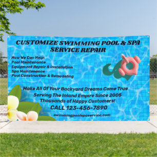 Schwimmbad-Spa-Wartung Reparatur Service anpassen Banner