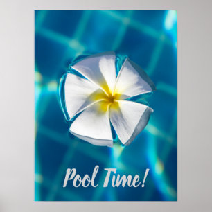 Schwimmbad Sparklasswasser mit Blume Geschenk Poster