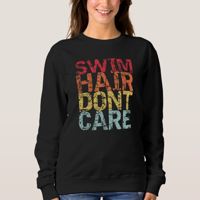Schwimmbad Tauchen Sport Schwimmer schwimmen Hair  Sweatshirt (Vorderseite)
