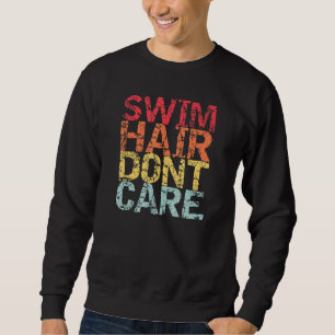 Schwimmbad Tauchen Sport Schwimmer schwimmen Hair Sweatshirt