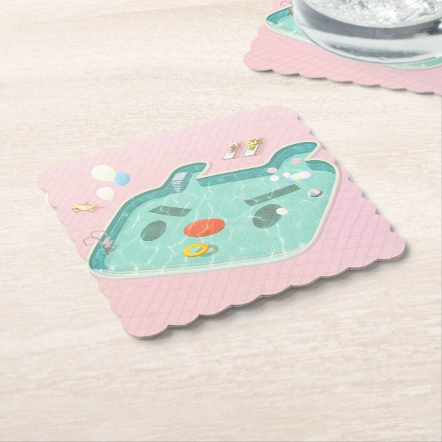 Schwimmbad Untersetzer (angewinkelt)