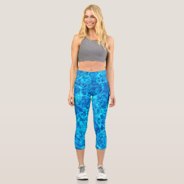 Schwimmbad Wasser Abstrakt Capri Leggings