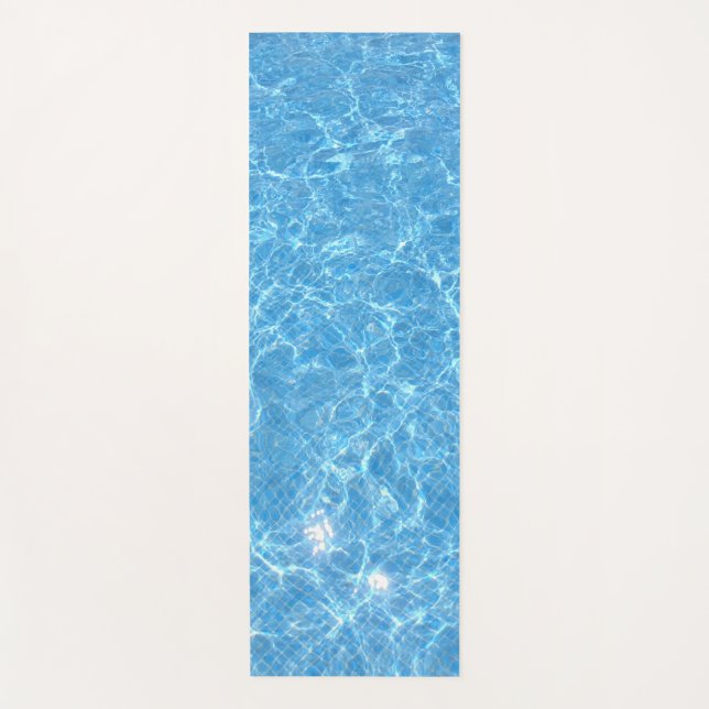 Schwimmbad Wasser Aqua Vorlage Blaue Farbe Yogamatte (Vorderseite)