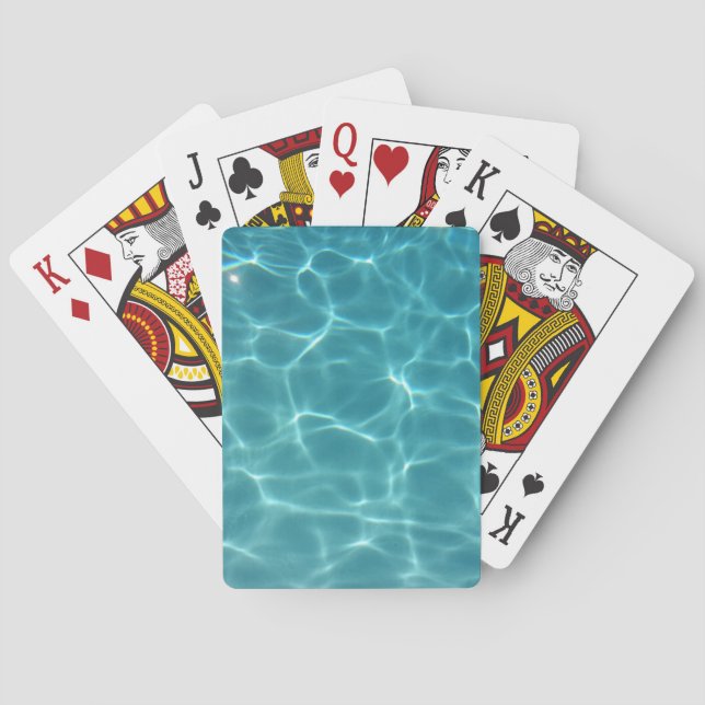 Schwimmbad Wasser Spielkarten (Rückseite)