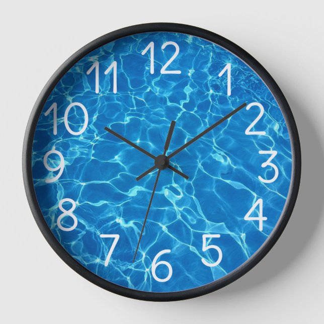 Schwimmbad Wasser Uhr (Vorderseite)
