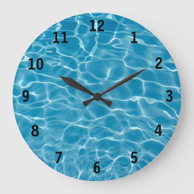Schwimmbad Wasser Uhr (Vorderseite)