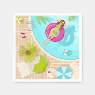 Schwimmbäder in Bikini Sommerstrand Serviette