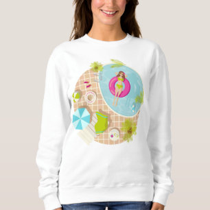 Schwimmbäder in Bikini Sommerstrand Sweatshirt