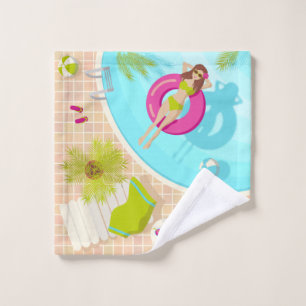 Schwimmbäder in Bikini Sommerstrand Waschlappen