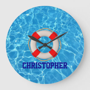 Schwimmbäder LIfesaver Große Wanduhr