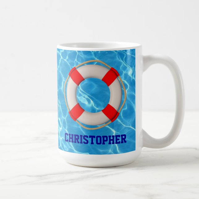 Schwimmbäder LIfesaver Kaffeetasse (Rechts)