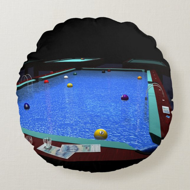 Schwimmbadkissen Rundes Kissen (Vorderseite)