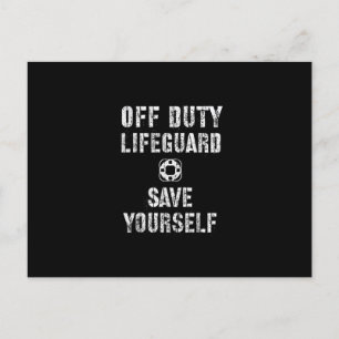 Schwimmbadschutz Gerettet Ankündigungspostkarte