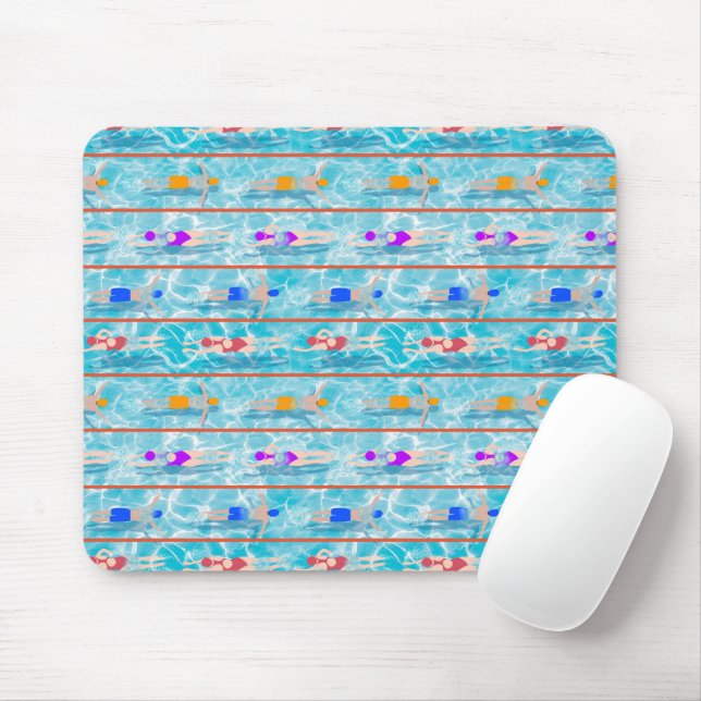 Schwimmbadschwimmbäder Teamdesign Mousepad (Mit Mouse)