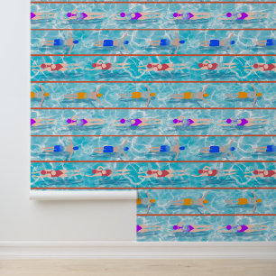 Schwimmbadschwimmbäder Teamdesign Tapete