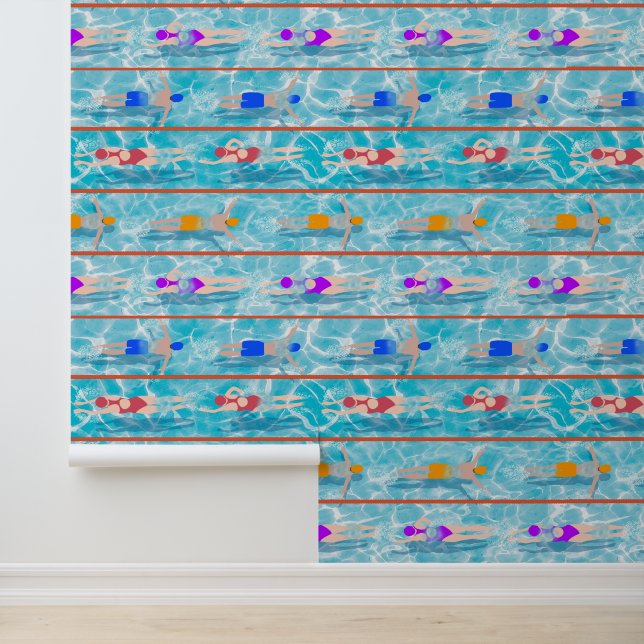 Schwimmbadschwimmbäder Teamdesign Tapete (Anwendung)