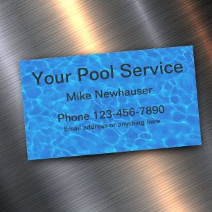 Schwimmbadservice-Magnete Magnetische Visitenkarte