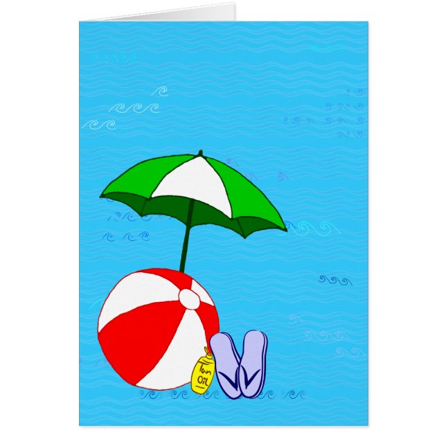 Schwimmbadspielzeug Blue Water Blank Art Card (Vorne)