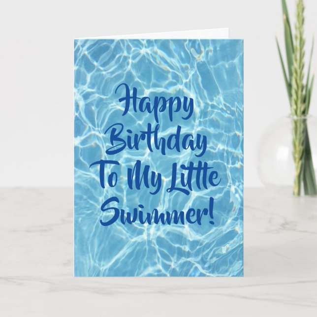 Schwimmbadwasser Schwimmer Karte (Vorderseite)