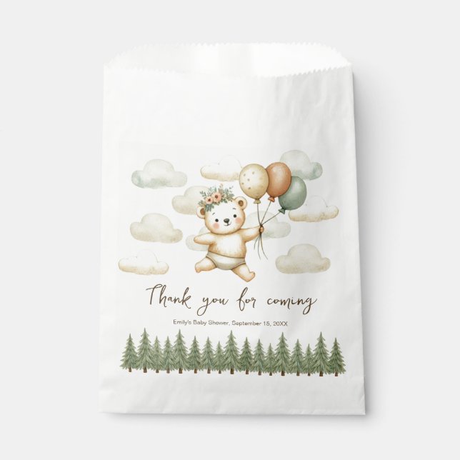 Schwimmbär Adventures Babydusche Geschenktütchen (Vorderseite)
