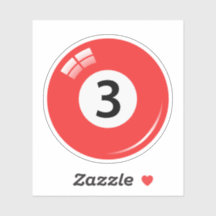 Schwimmbecken/Billardkugel Nummer drei (3) blau