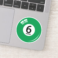 Schwimmbecken/Billardkugel Nummer sechs (6) grün