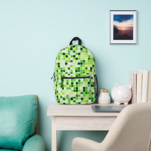 Schwimmbecken, grüne Mosaikfliesen, geometrisches Bedruckter Rucksack