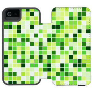 Schwimmbecken, grüne Mosaikfliesen, geometrisches Incipio Watson™ iPhone 5 Geldbörsen Hülle