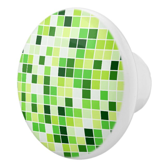 Schwimmbecken, grüne Mosaikfliesen, geometrisches  Keramikknauf (Rechts)