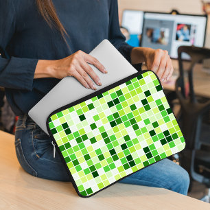 Schwimmbecken, grüne Mosaikfliesen, geometrisches Laptopschutzhülle