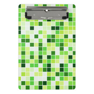 Schwimmbecken, grüne Mosaikfliesen, geometrisches  Mini Klemmbrett
