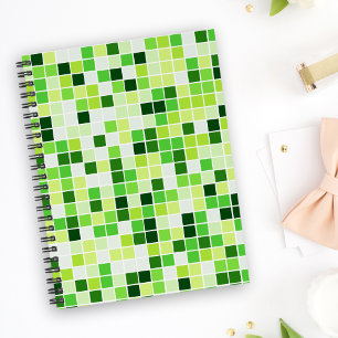 Schwimmbecken, grüne Mosaikfliesen, geometrisches  Notizblock