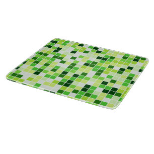 Schwimmbecken, grüne Mosaikfliesen, geometrisches  Schneidebrett