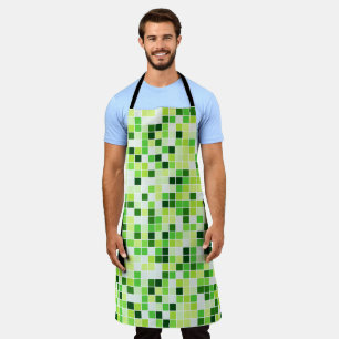 Schwimmbecken, grüne Mosaikfliesen, geometrisches Schürze