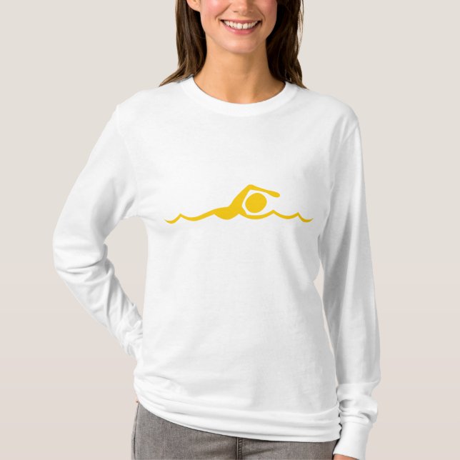 Schwimmbild: orange T-Shirt (Vorderseite)