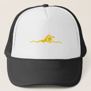 Schwimmbild: orange truckerkappe